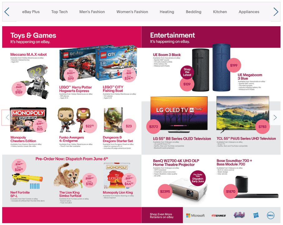 Ebay au catalogue