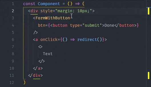 Demo of highlight matching tag extension