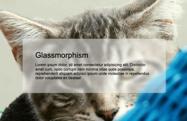 Glassmorphism example image for tutorial